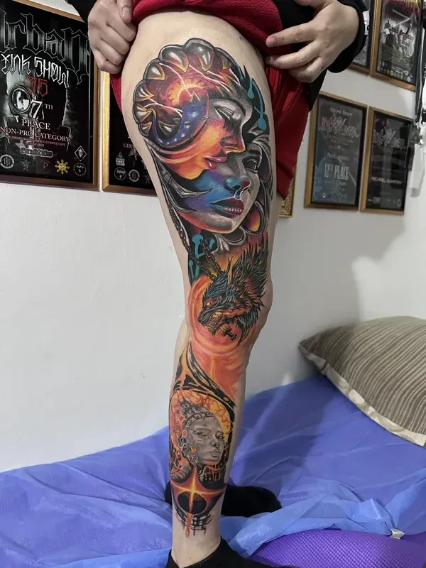 Expansive large-scale colour piece by Michael Gumatay at Phantom Avenue, Edmonton
